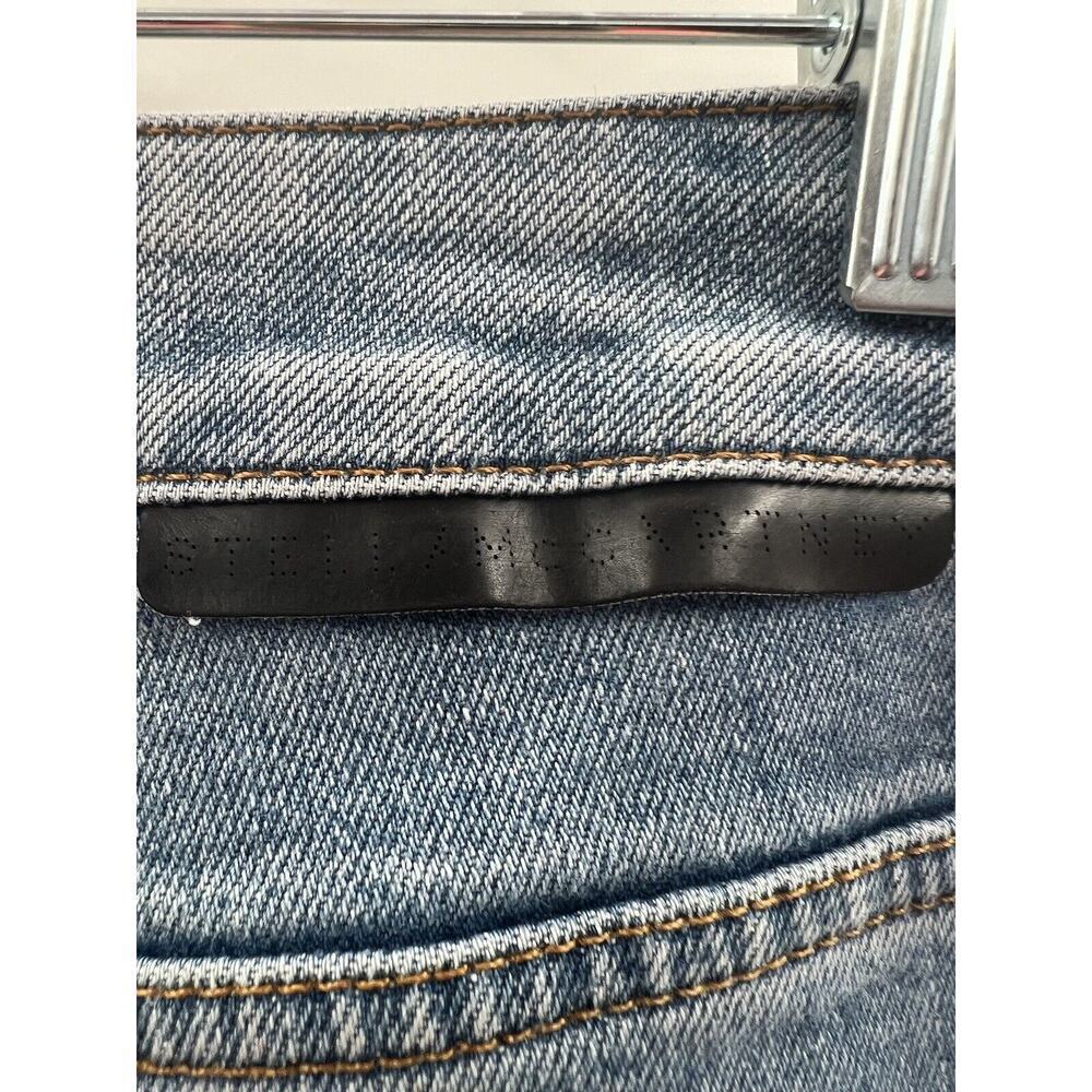 Stella McCartney Women’s Straight Legged Cropped Two Tone Jeans Blue Size 24 - Picture 6 of 12